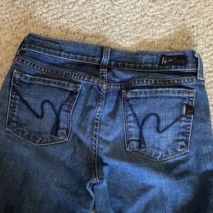 Citizens Of Humanity Blue Denim Capris